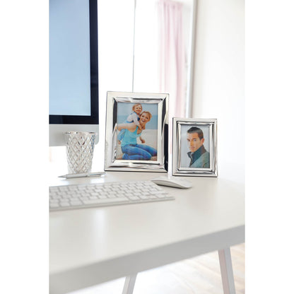 EDZARD Fotorahmen Bilderrahmen Gela für Foto 9 x 13 cm, edel versilbert, anlaufgeschützt