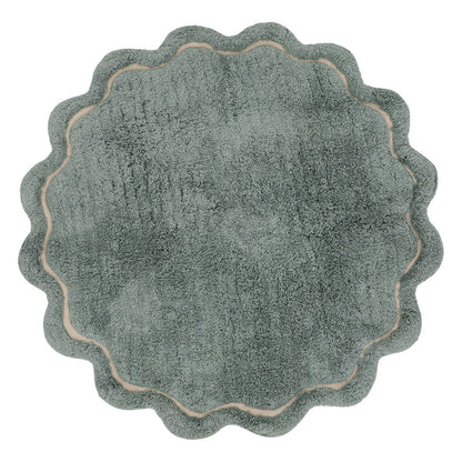 Süßer April Aqua waschbarer Baumwollteppich