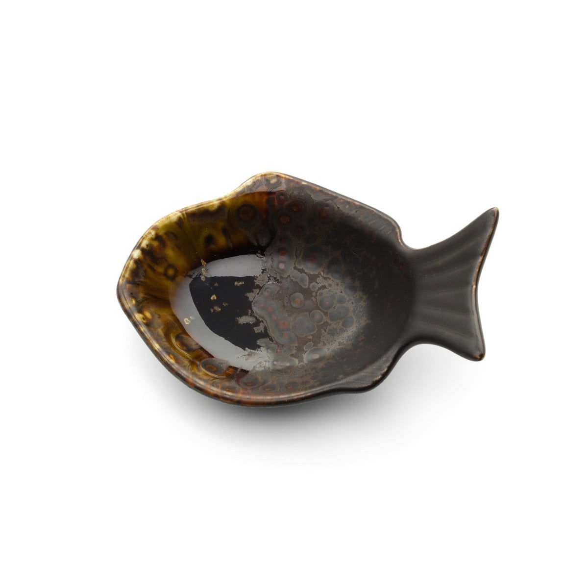 Die Merapi-Schale in Fischform – Braun – S