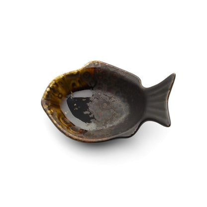 Die Merapi-Schale in Fischform – Braun – S