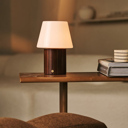 Lex Dunkelbraune wiederaufladbare Tischlampe