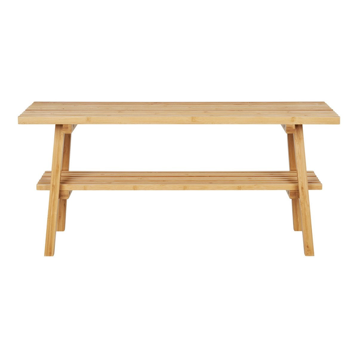 Holzbank aus Bambus, natur