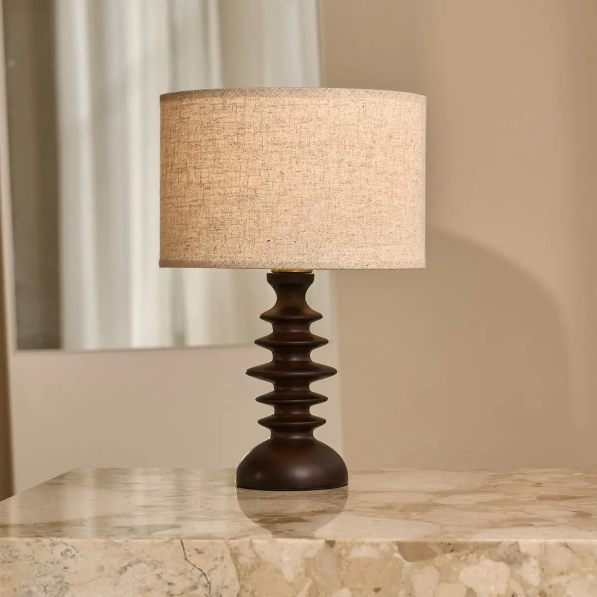 Bodhi Dunkelbraune Holzlampe