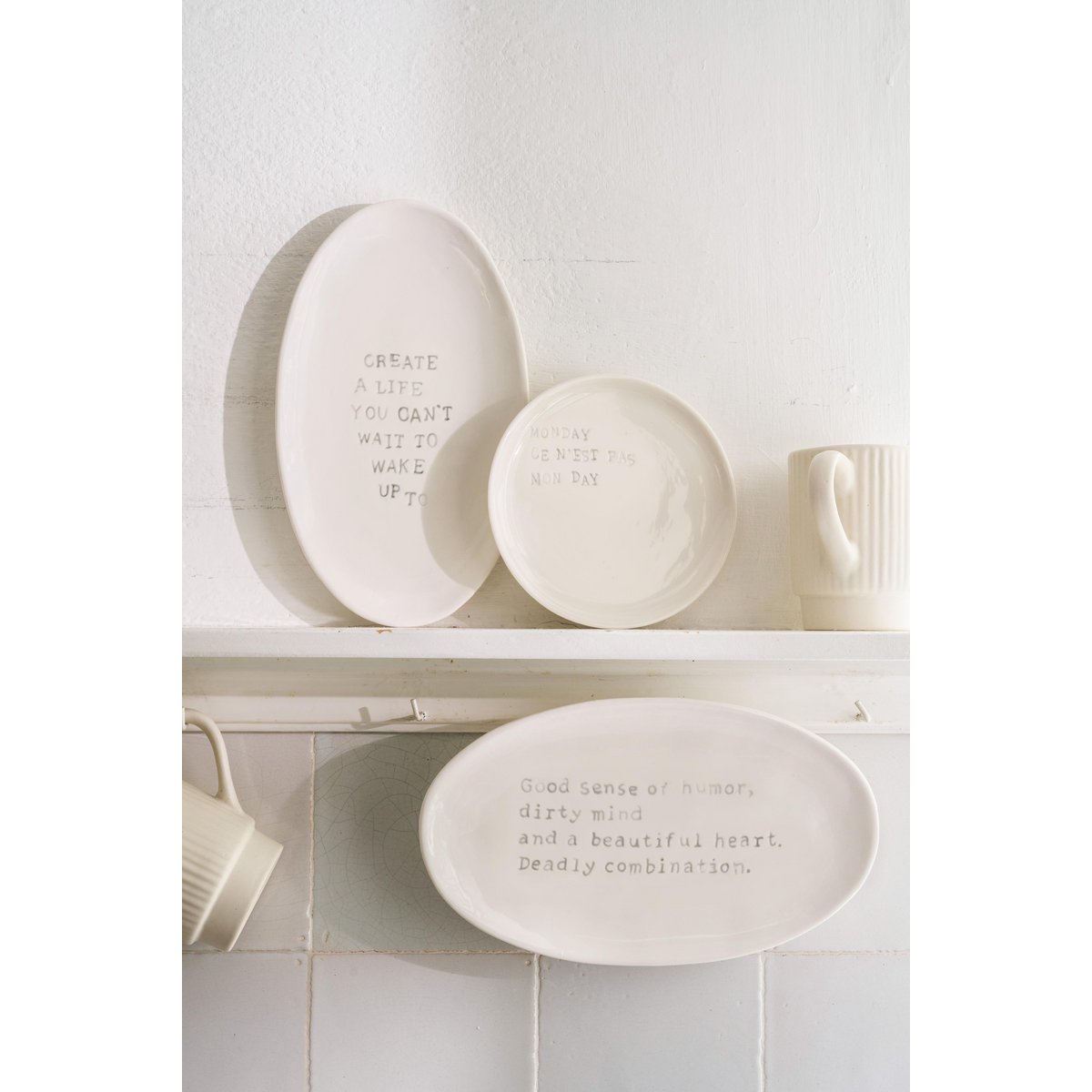 Wall Plate Ceramic Monday 15cm