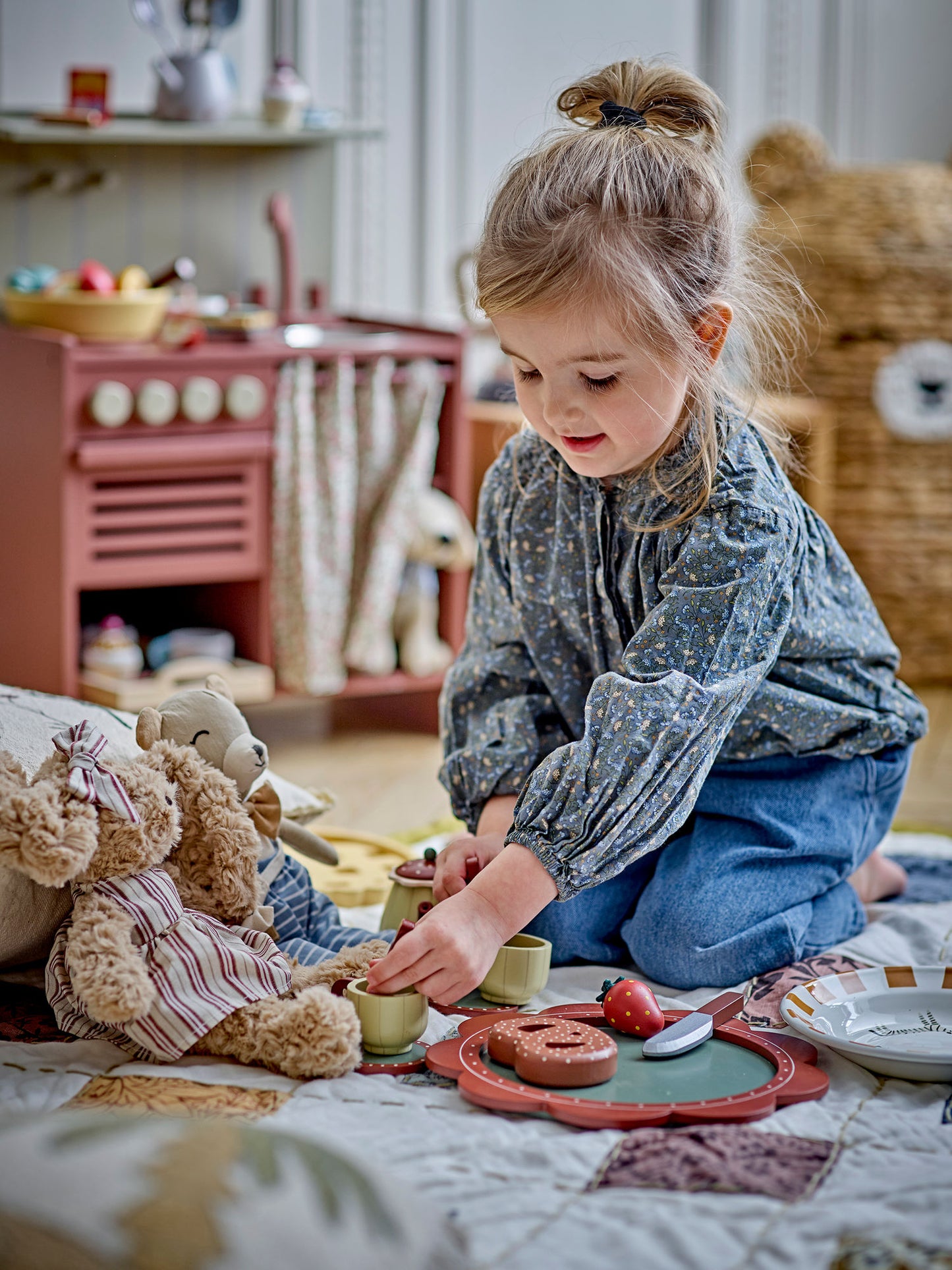 Bloomingville MINI Bette Spielset, Küche, Braun, FSC®100%, MDF