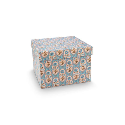 Pip Studio Aufbewahrungsbox Square Blooming Tales Blue-Khaki