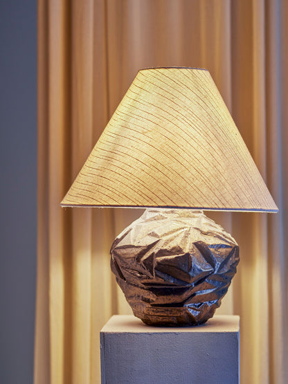 Bloomingville Carolla Tischlampe, Braun, Steingut