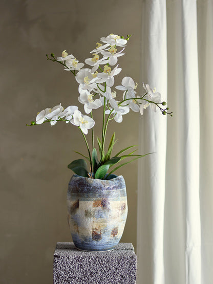 Bloomingville Orchid Pflanze, Weiß, Künstliche Blumen