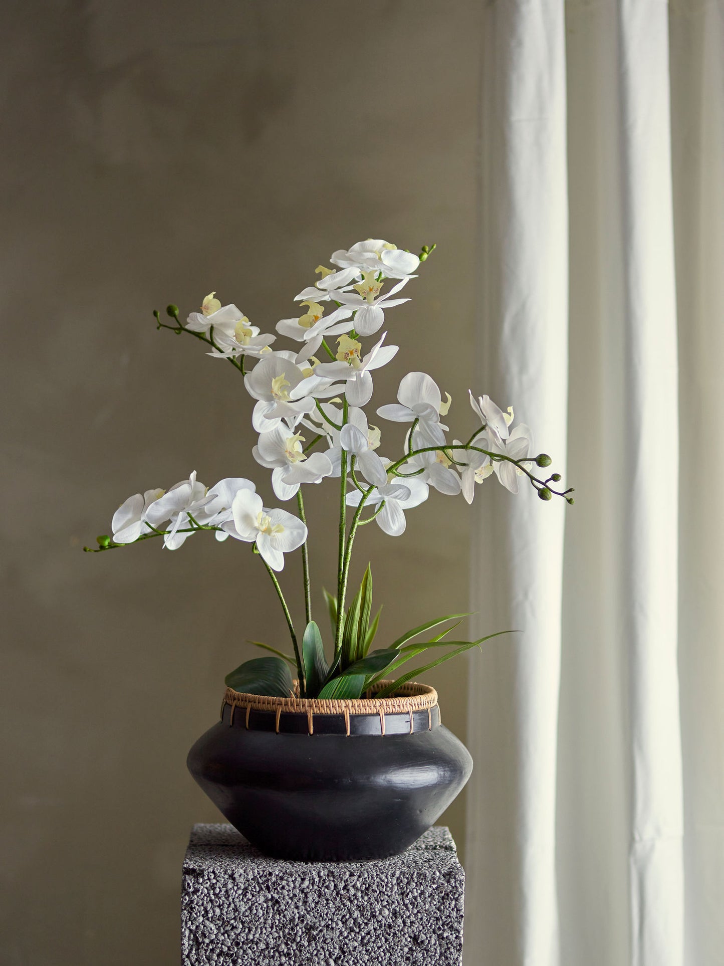 Bloomingville Orchid Pflanze, Weiß, Künstliche Blumen