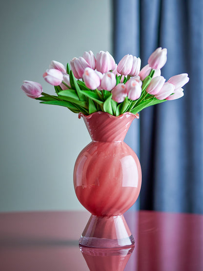 Bloomingville Rajan Vase, Rose, Glas