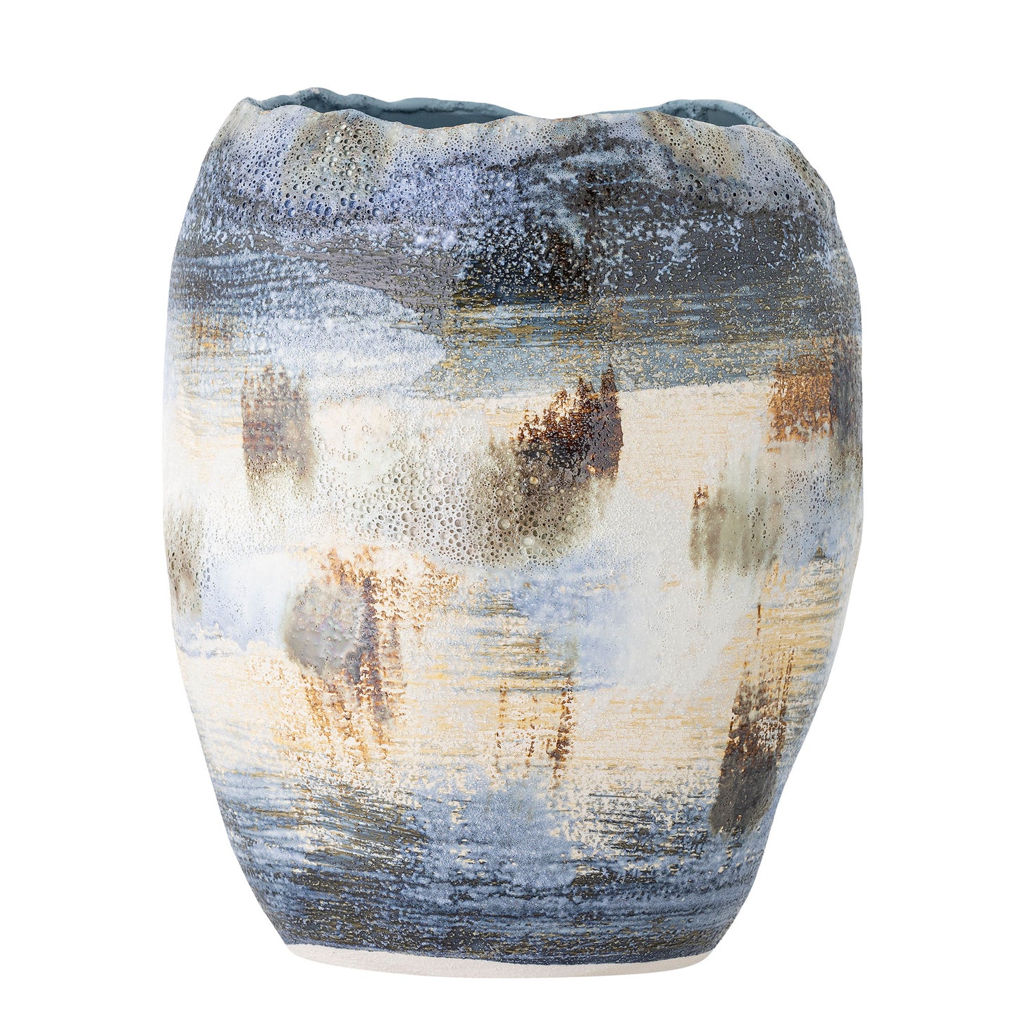 Bloomingville Nienna Vase, Blue, Steingut