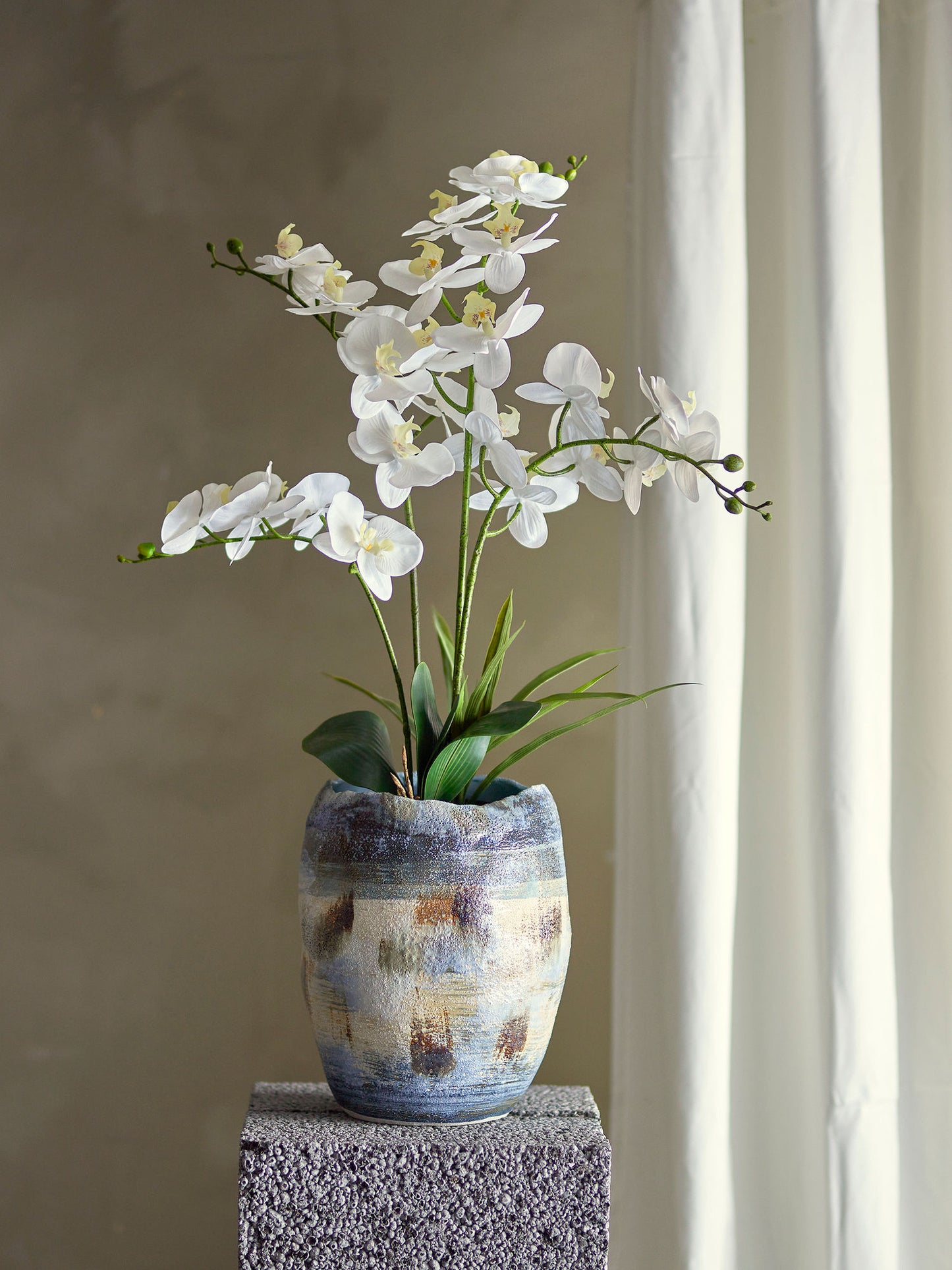 Bloomingville Nienna Vase, Blue, Steingut