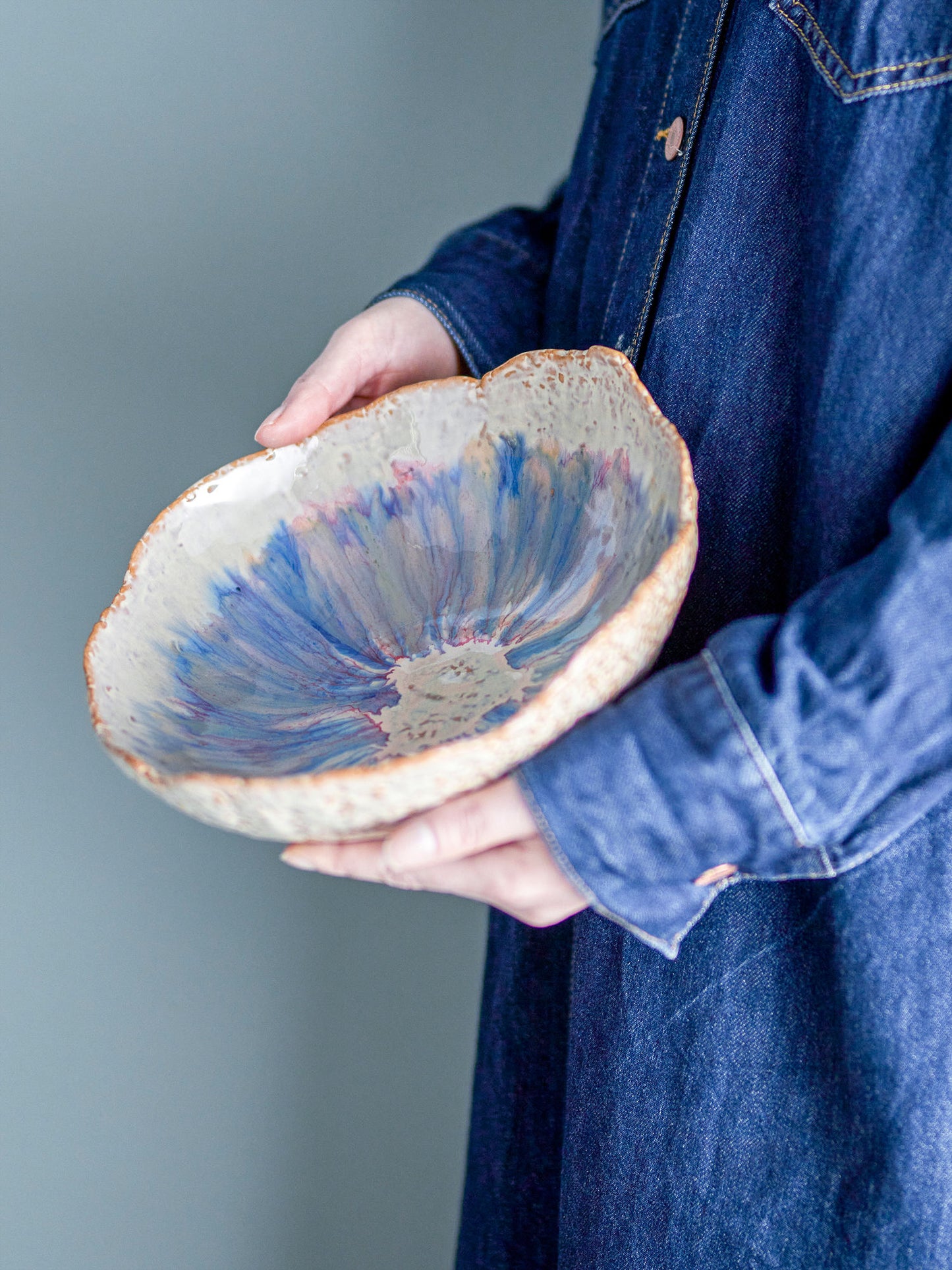 Bloomingville Amalia Schale, Blue, Steingut