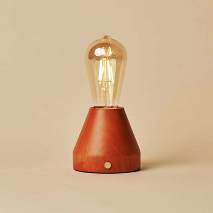 Zavi Kastanienbraune wiederaufladbare Tischlampe | LED, kabellos und 80 Stunden Akkulaufzeit