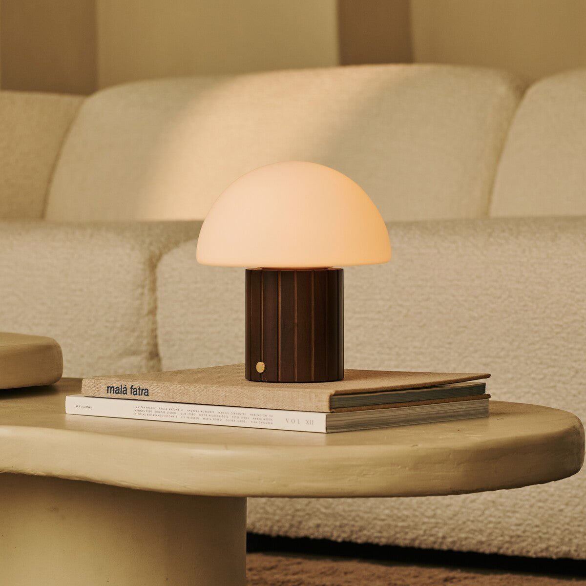 Siebe Dunkelbraune wiederaufladbare Tischlampe