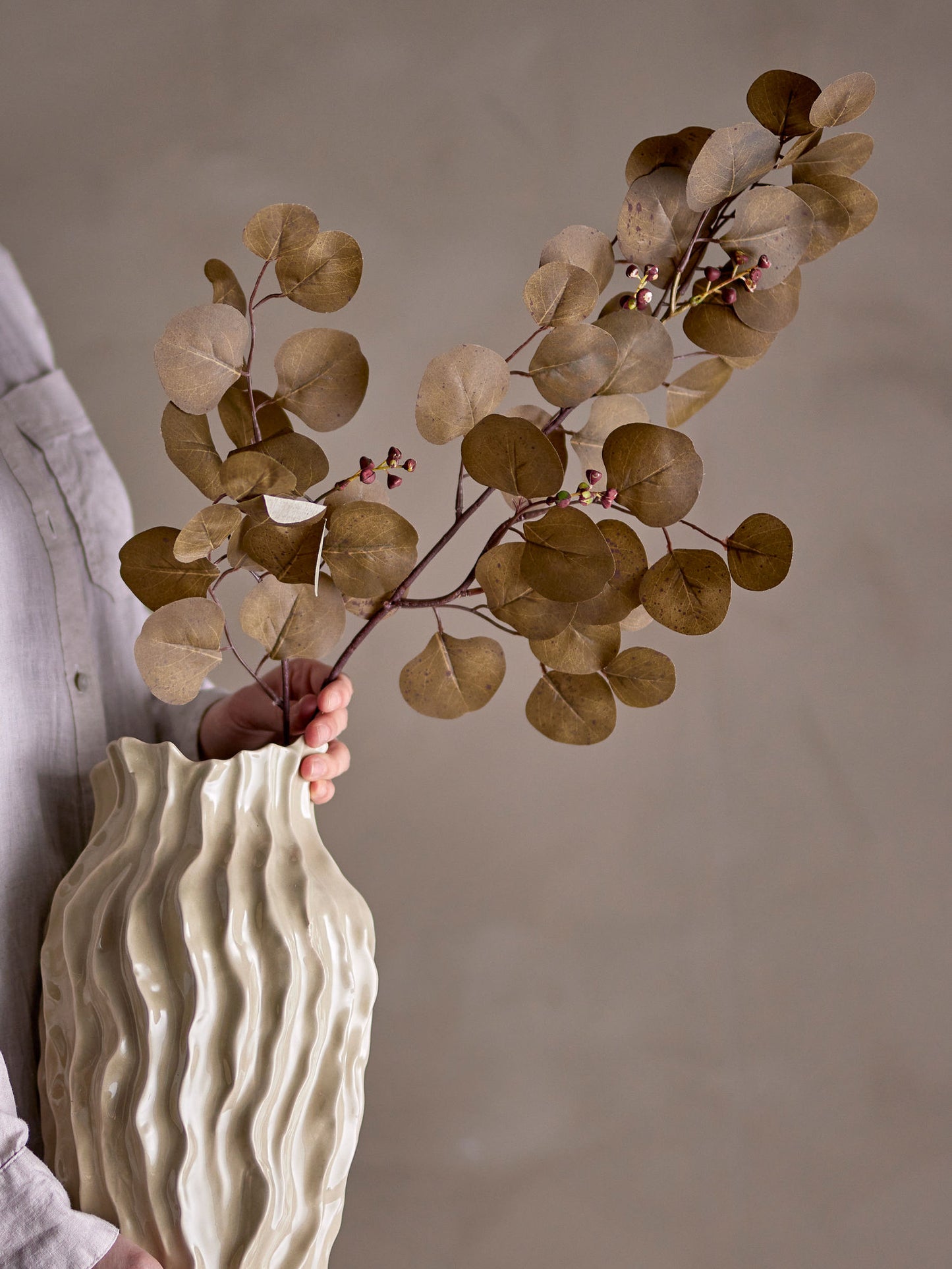 Bloomingville Eucalyptus Stiel, Braun, Künstliche Blumen