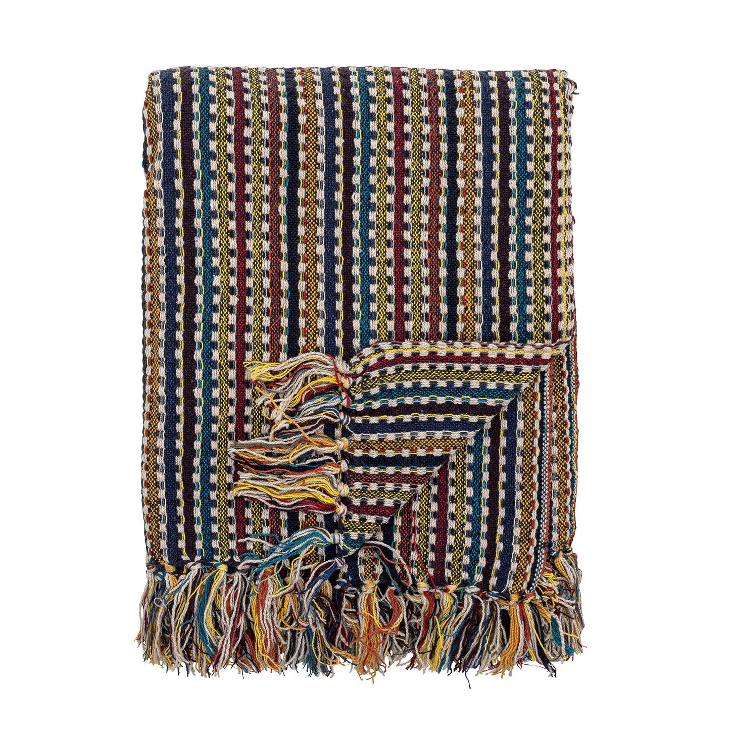 Bloomingville Lazzario Decke, Bunt, Recycelte Baumwolle