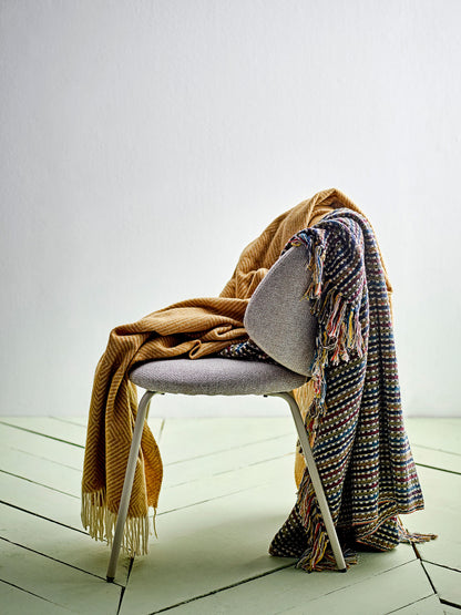 Bloomingville Lazzario Decke, Bunt, Recycelte Baumwolle