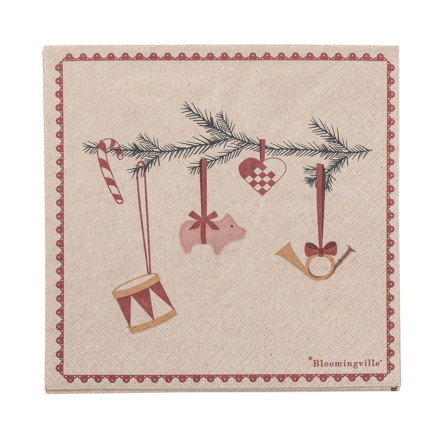 Bloomingville Yule Serviette, Natur, FSC®Recycled, Paper