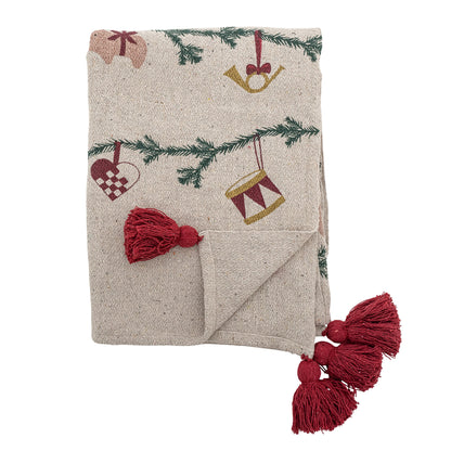 Bloomingville Yule Decke, Natur, Recycelte Baumwolle