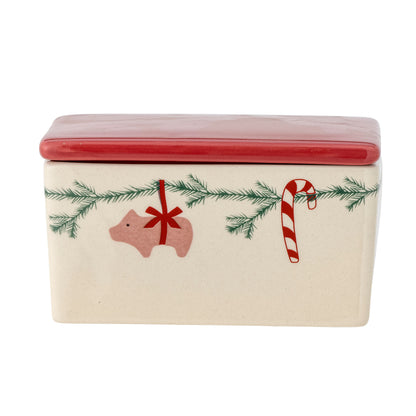 Bloomingville Yule Butterdose, Natur, Steingut