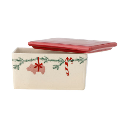 Bloomingville Yule Butterdose, Natur, Steingut
