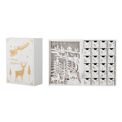 Bloomingville Elimar Kalender mit Licht, Weiß, Sperrholz