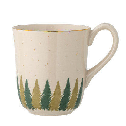 Bloomingville Spruce Becher, Natur, Steingut