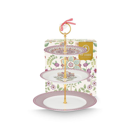 Pip Studio Royal Etagere 3 stöckig Lily&Lotus Lilac