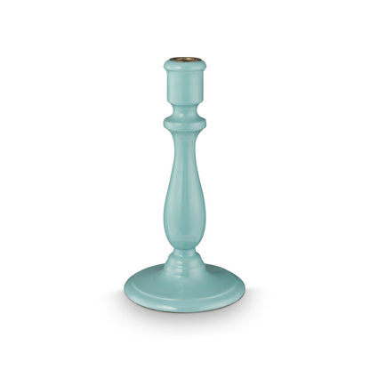 Candle Holder Wood Blue 13x25cm