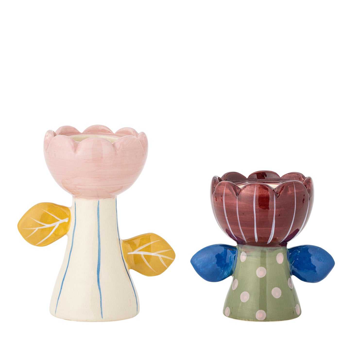Bloomingville Florita Votive & Candle Holder, Bunt, Steingut