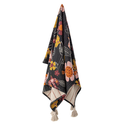 Bloomingville Vivielle Decke, Bunt, Recycelte Baumwolle