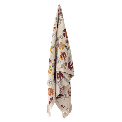 Bloomingville Vivielle Decke, Bunt, Recycelte Baumwolle
