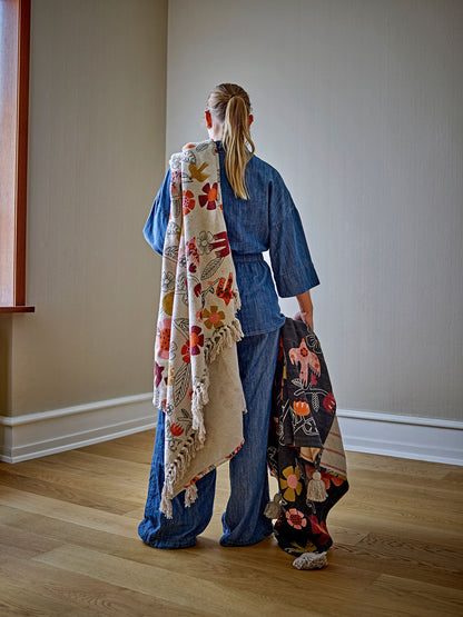 Bloomingville Vivielle Decke, Bunt, Recycelte Baumwolle
