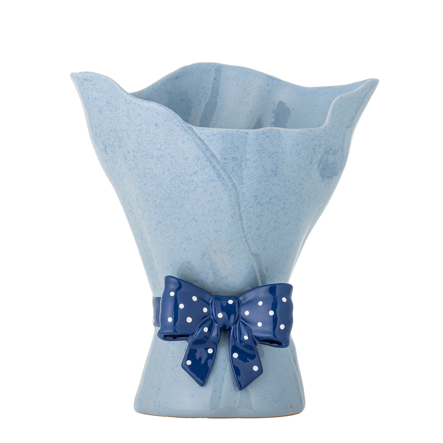 Bloomingville Belivia Vase, Blau, Steingut