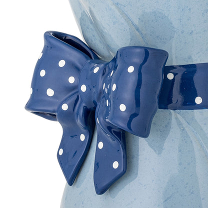 Bloomingville Belivia Vase, Blau, Steingut