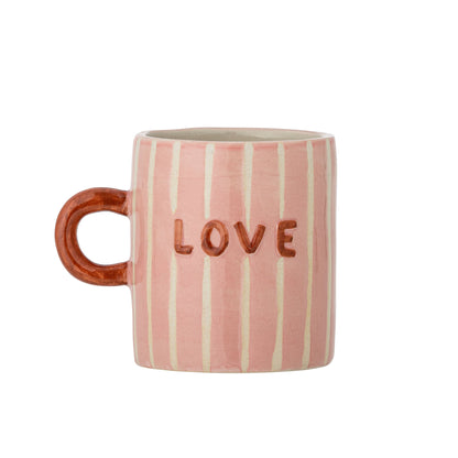 Bloomingville Cherish Becher, Rose, Steingut