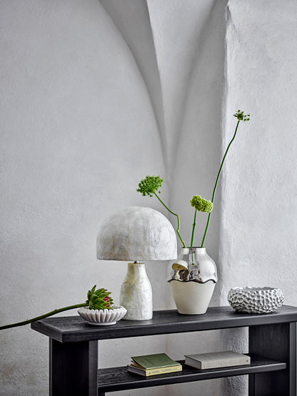 Bloomingville Silvio Vase, Silber, Steingut