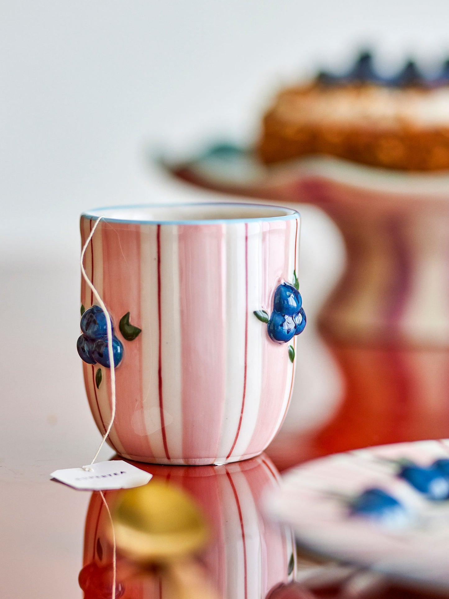 Bloomingville Carry Tasse, Rose, Steingut