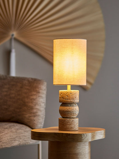 Bloomingville Marci Tischlampe, Natur, Travertin