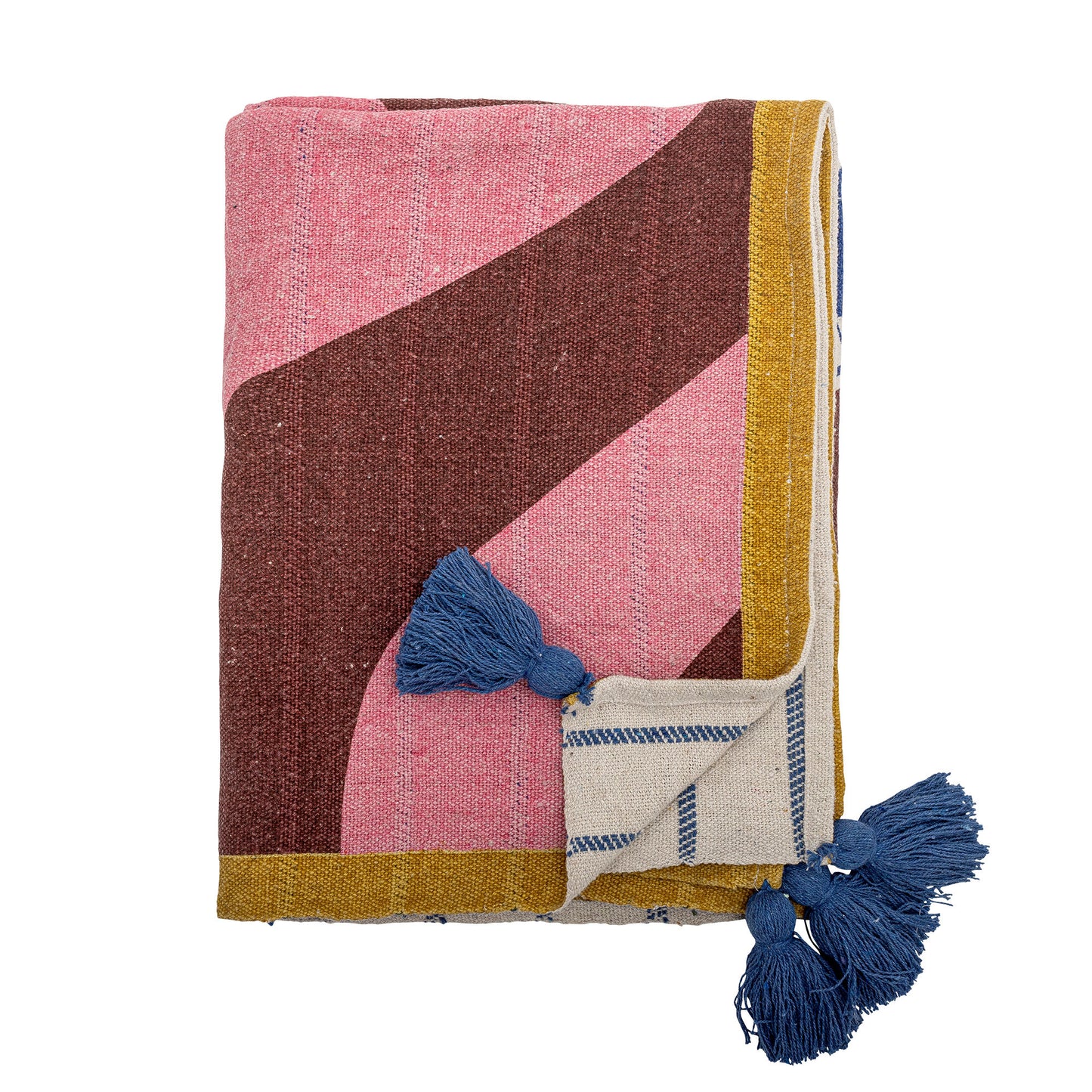 Bloomingville Remy Decke, Bunt, Recycelte Baumwolle