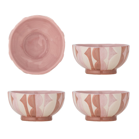 Bloomingville Saul Schale, Rose, Steingut