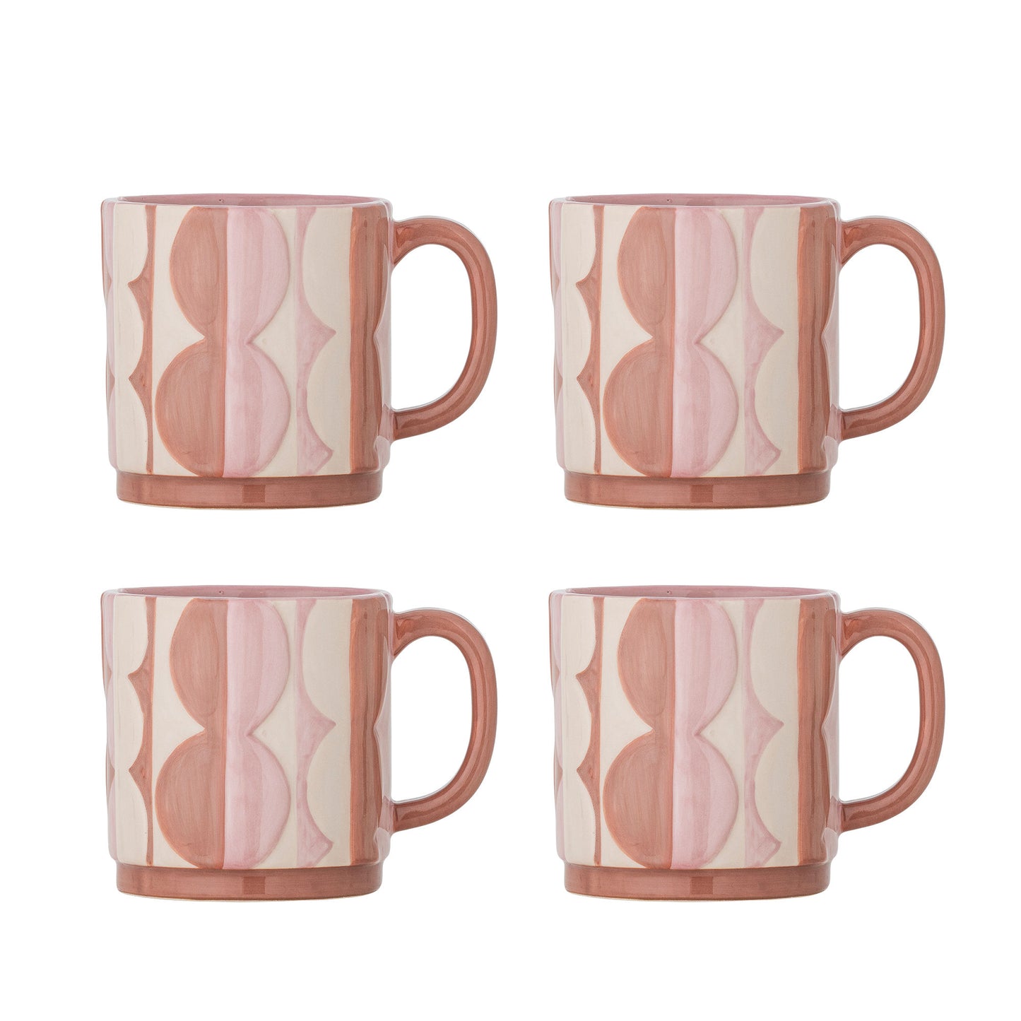 Bloomingville Saul Becher, Rose, Steingut