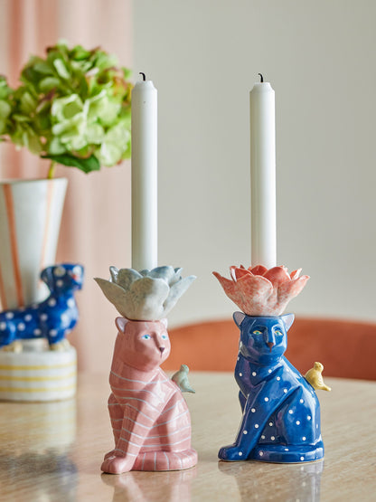 Bloomingville Eri Kerzenhalter, Bunt, Steingut