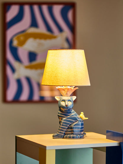 Bloomingville Eri Tischlampe, Bunt, Steingut