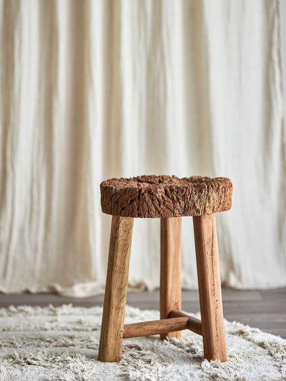 Bloomingville Delray Hocker, Natur, Recyceltes Holz