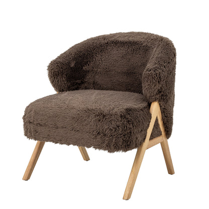 Bloomingville Camino Loungesessel, Braun, FSC®100%, Gummibaumholz