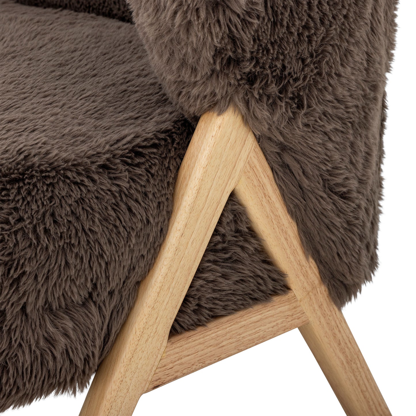 Bloomingville Camino Loungesessel, Braun, FSC®100%, Gummibaumholz