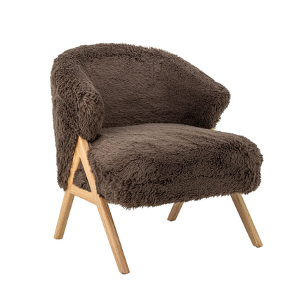 Bloomingville Camino Loungesessel, Braun, FSC®100%, Gummibaumholz