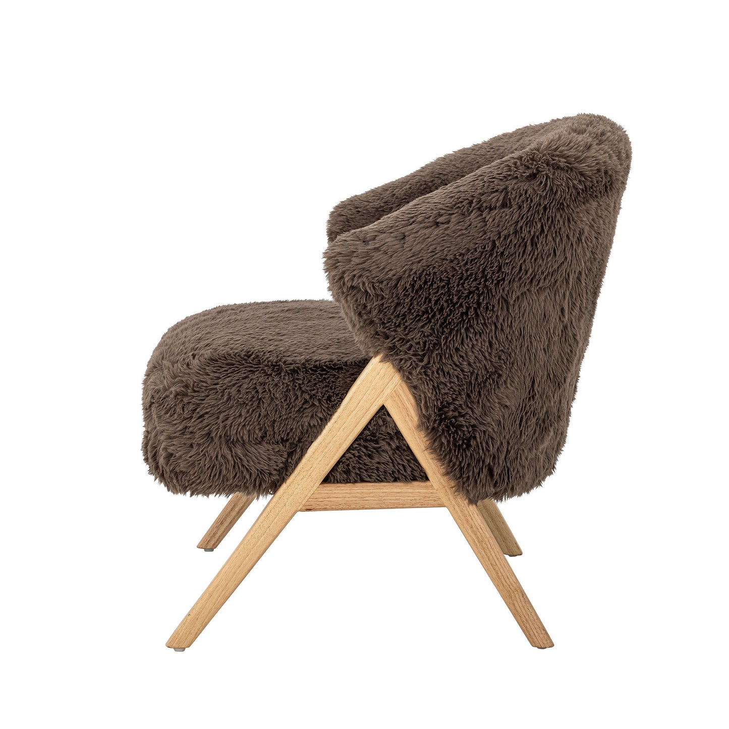 Bloomingville Camino Loungesessel, Braun, FSC®100%, Gummibaumholz